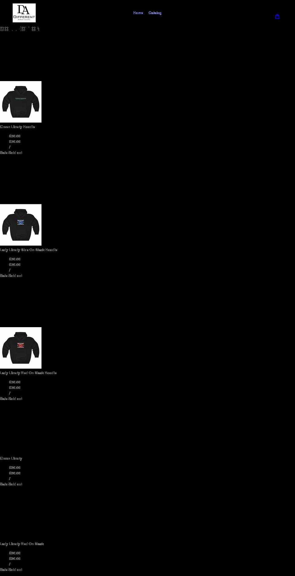 shopdifferentamericans.com shopify website screenshot