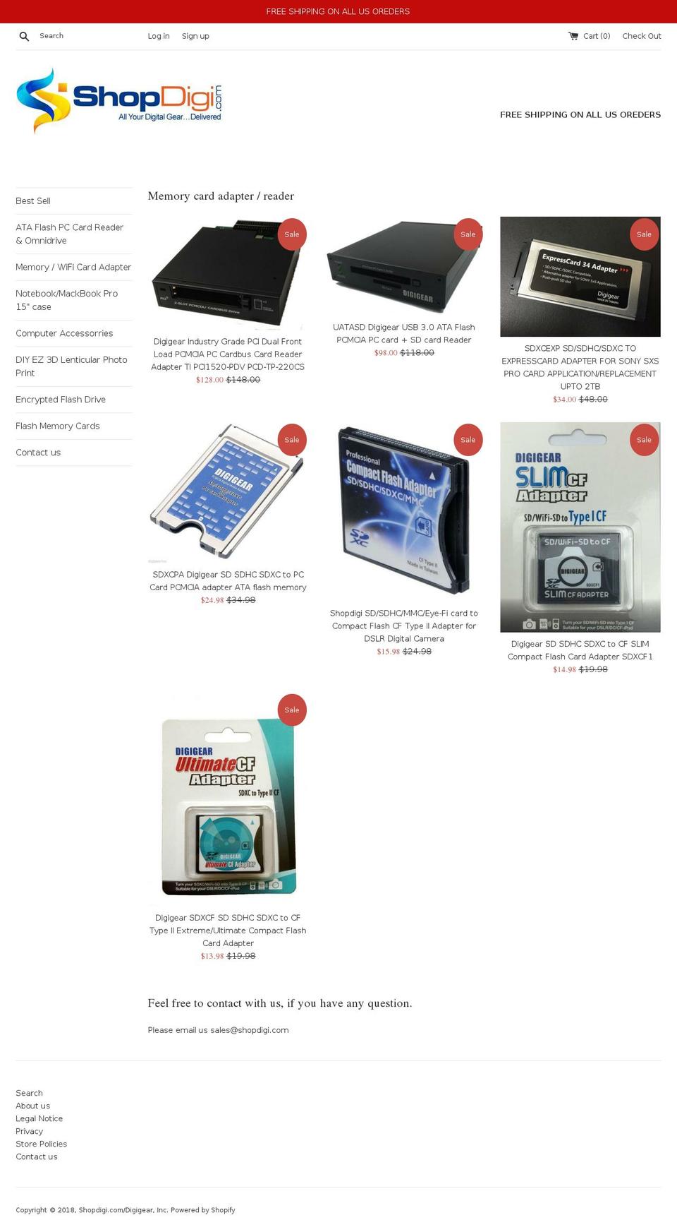 shopdigi.com shopify website screenshot
