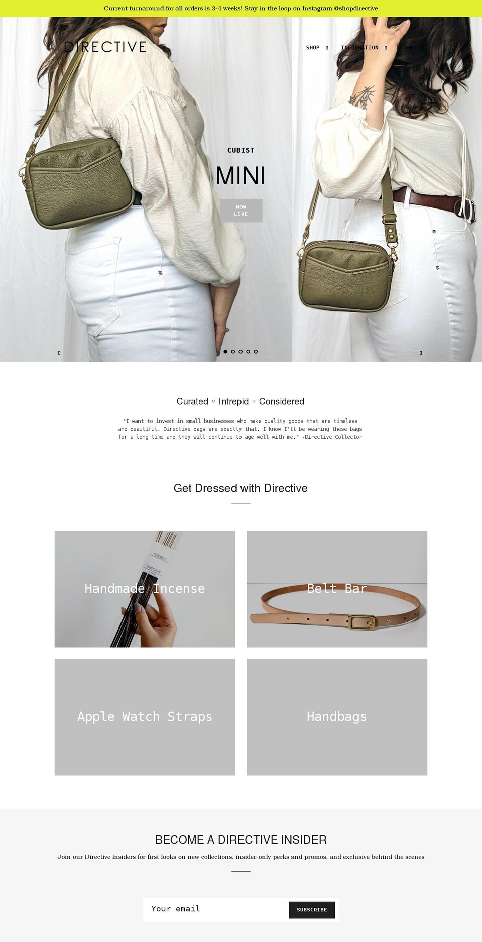 shopdirective.com shopify website screenshot