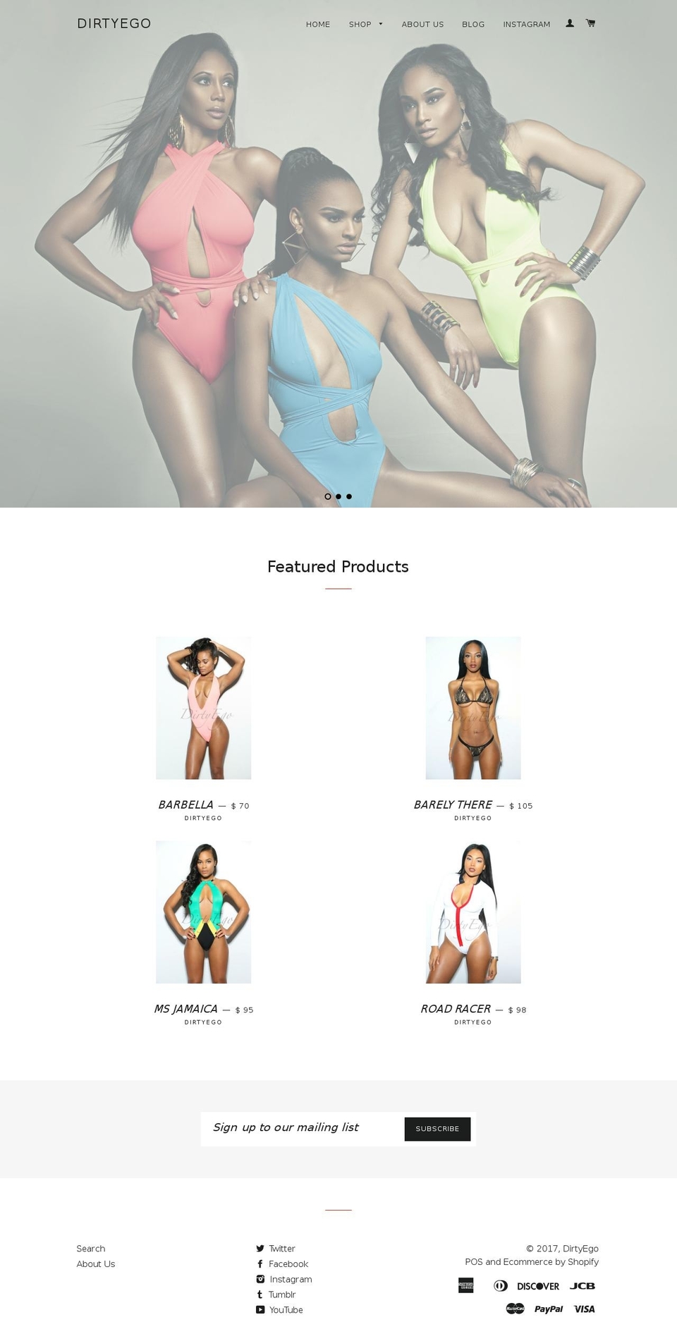 shopdirtyego.com shopify website screenshot