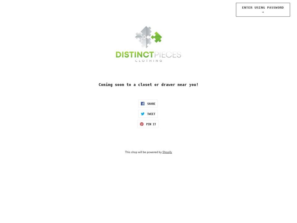 shopdistinctpiecesclothing.com shopify website screenshot