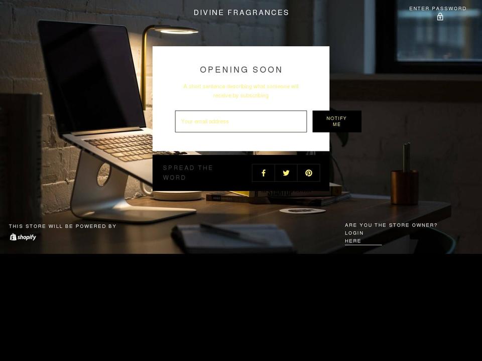 shopdivinefragrances.com shopify website screenshot