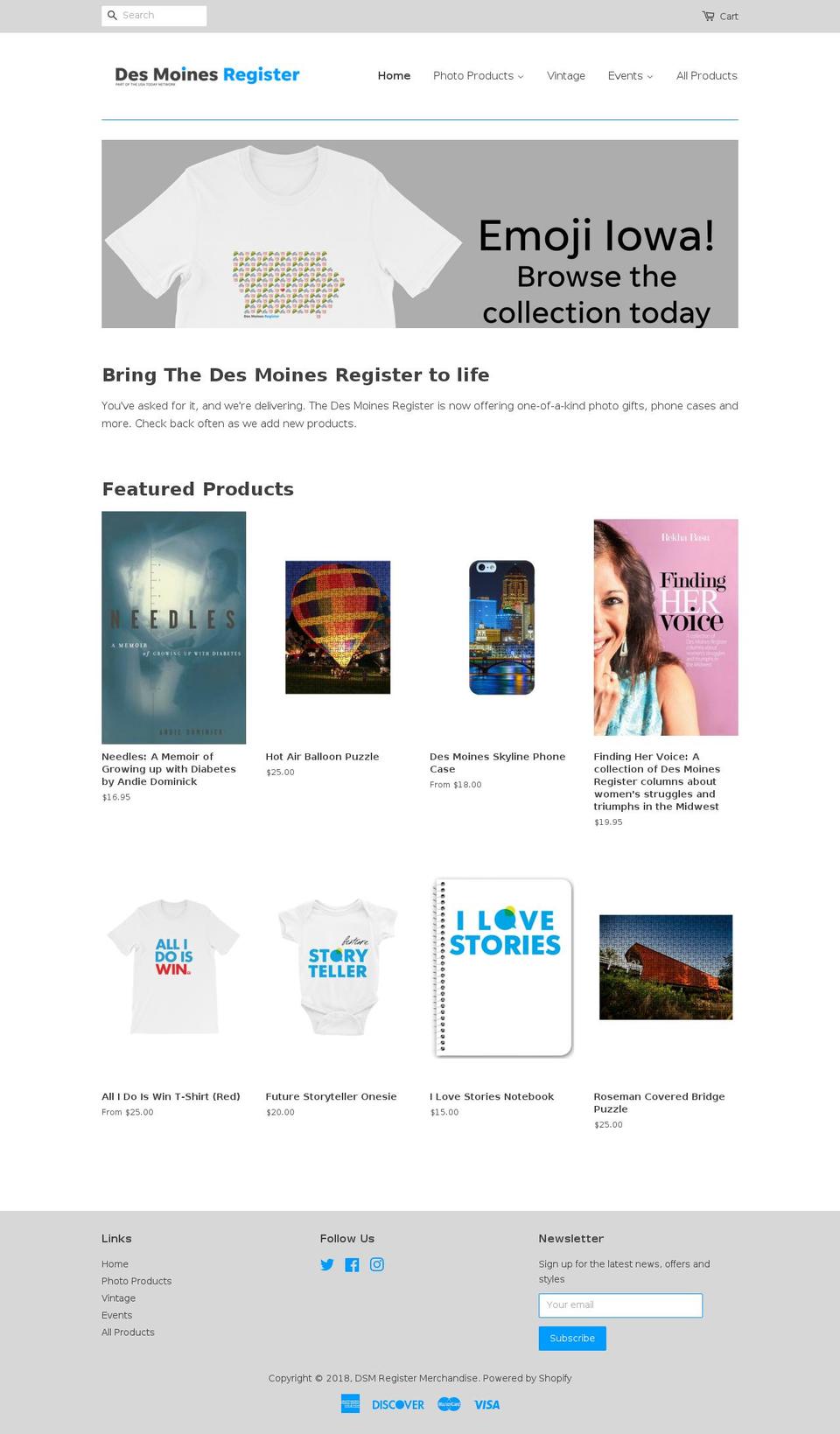shopdmregister.com shopify website screenshot