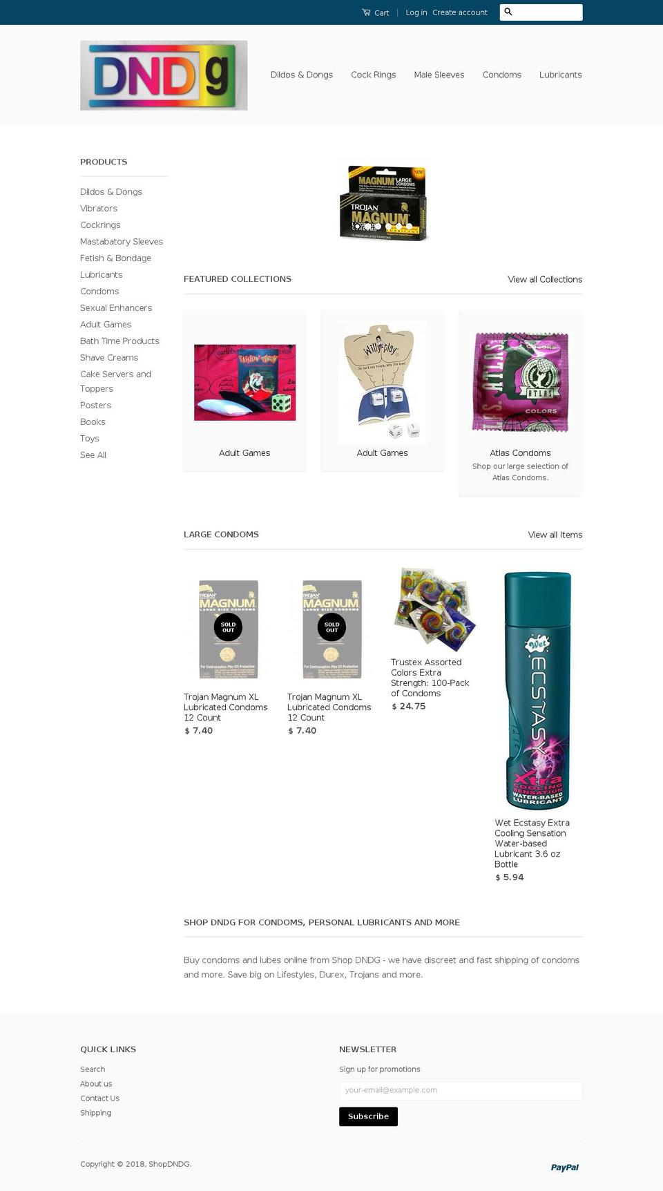 shopdndg.com — Shopify storefront screenshot