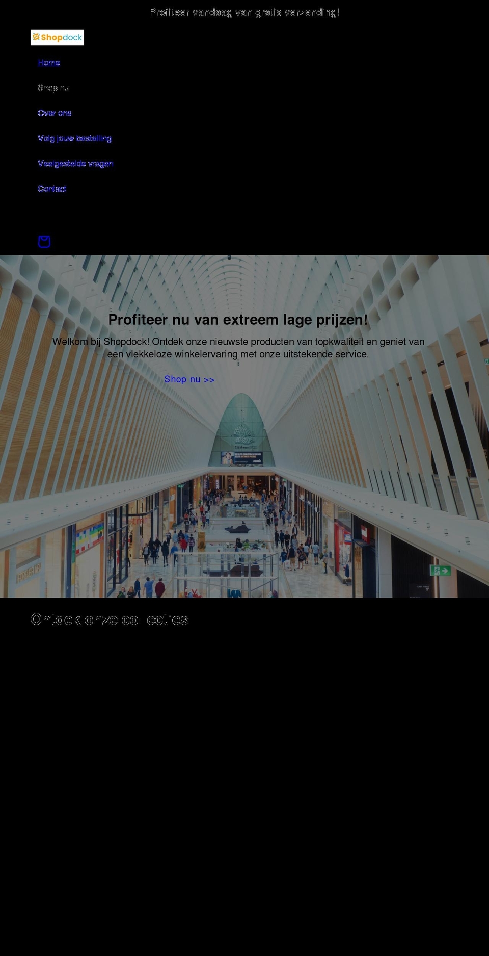 shopdock.nl shopify website screenshot