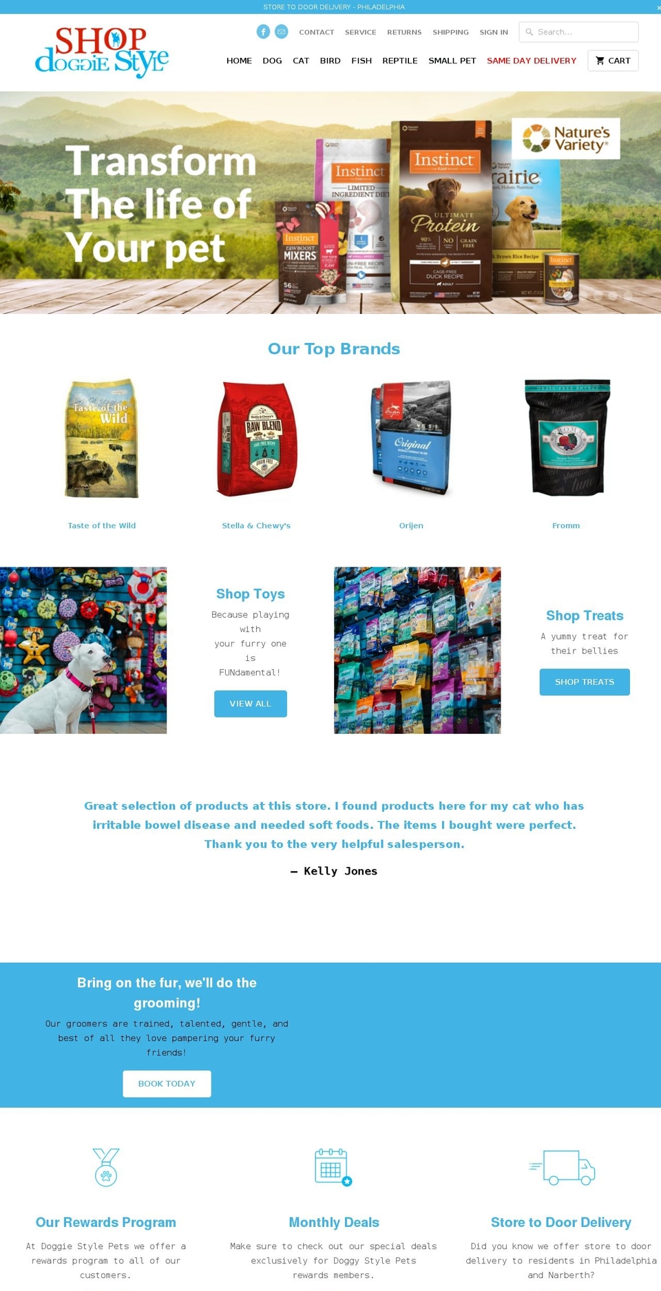 shopdoggiestyle.com — Shopify storefront screenshot