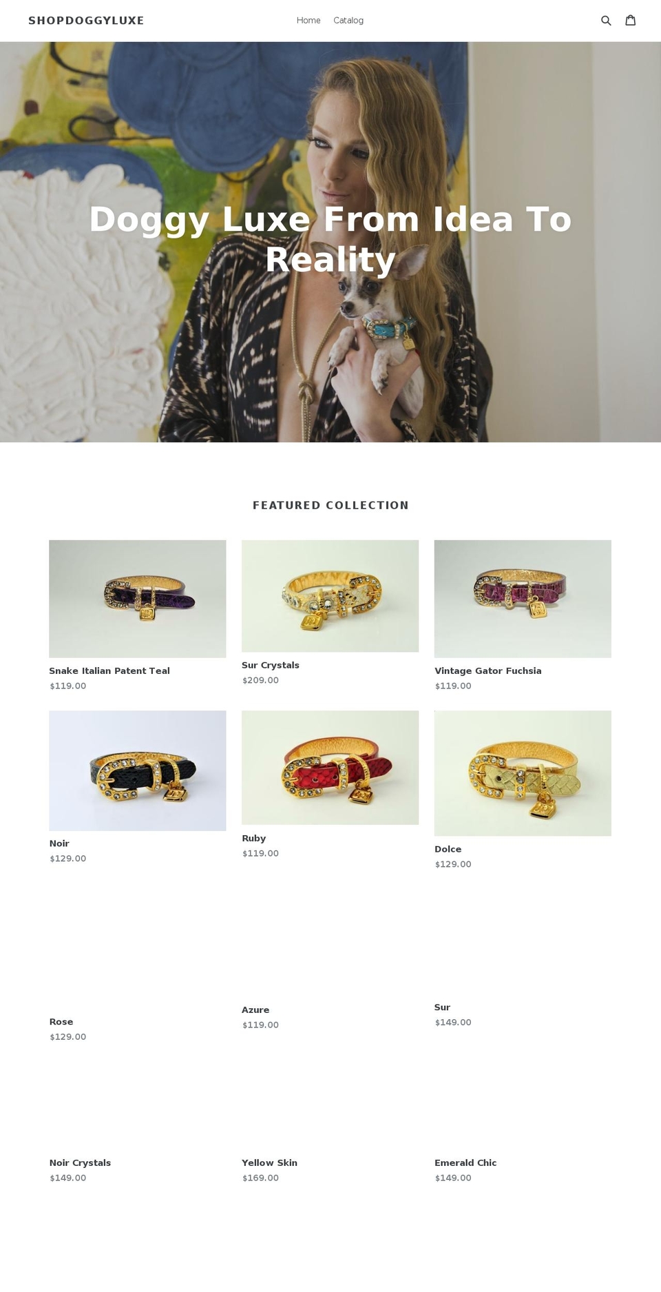 shopdoggyluxe.com shopify website screenshot