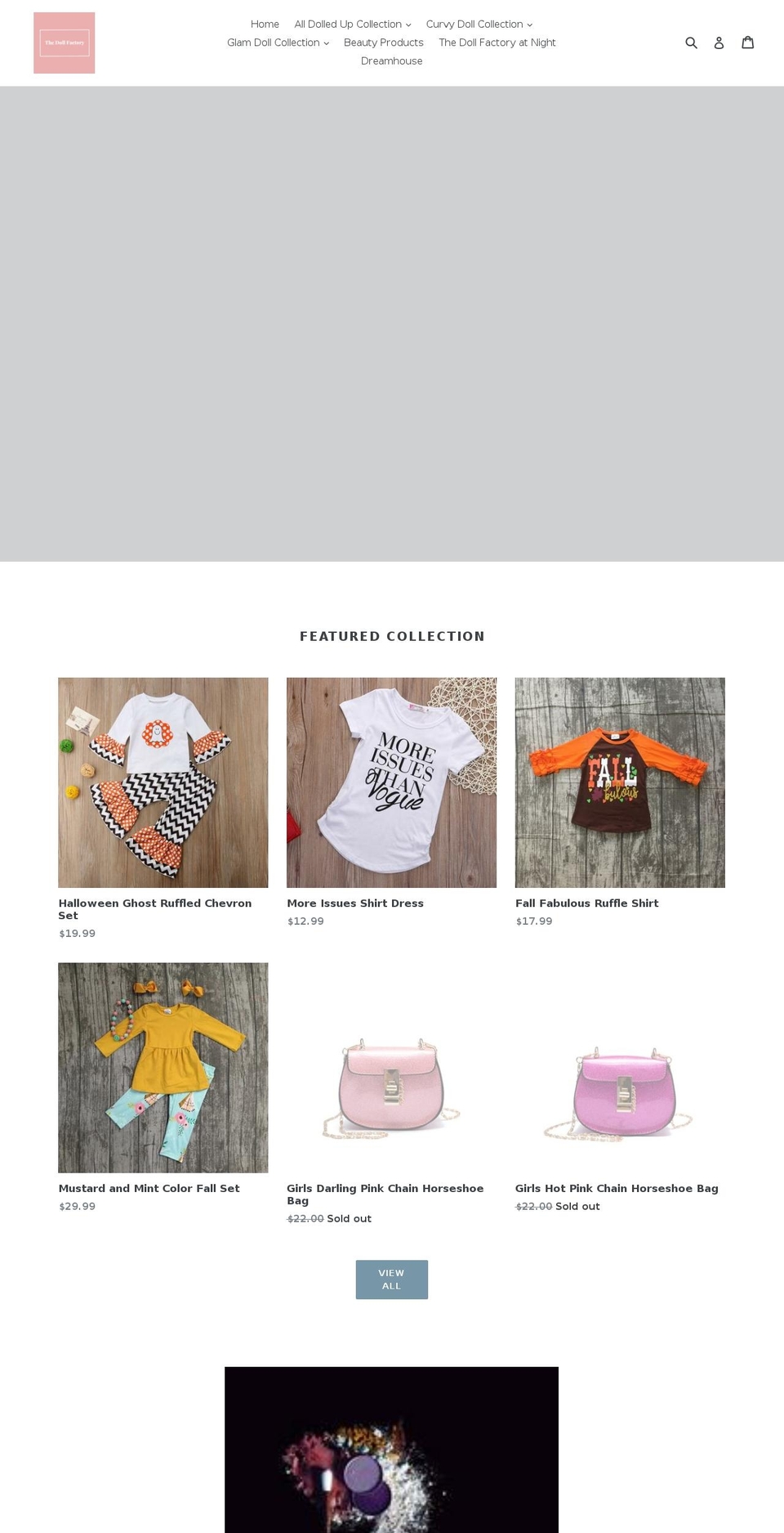 shopdollfactory.com shopify website screenshot