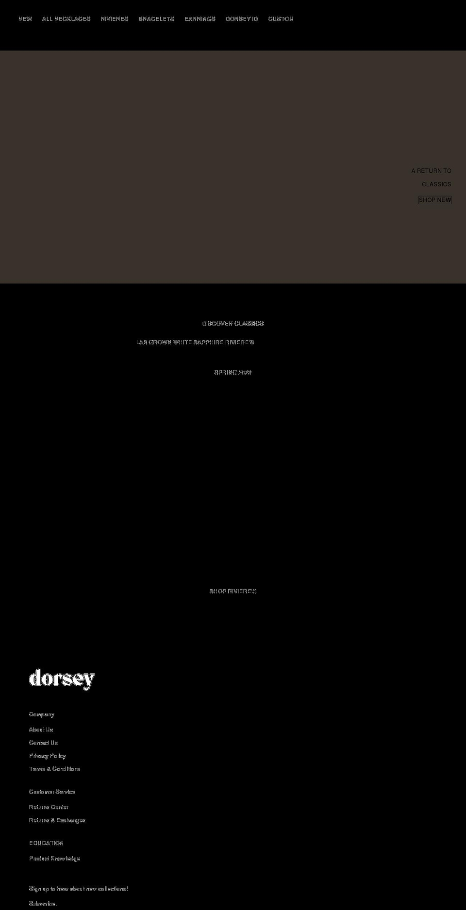 shopdorsey.com — Shopify storefront screenshot