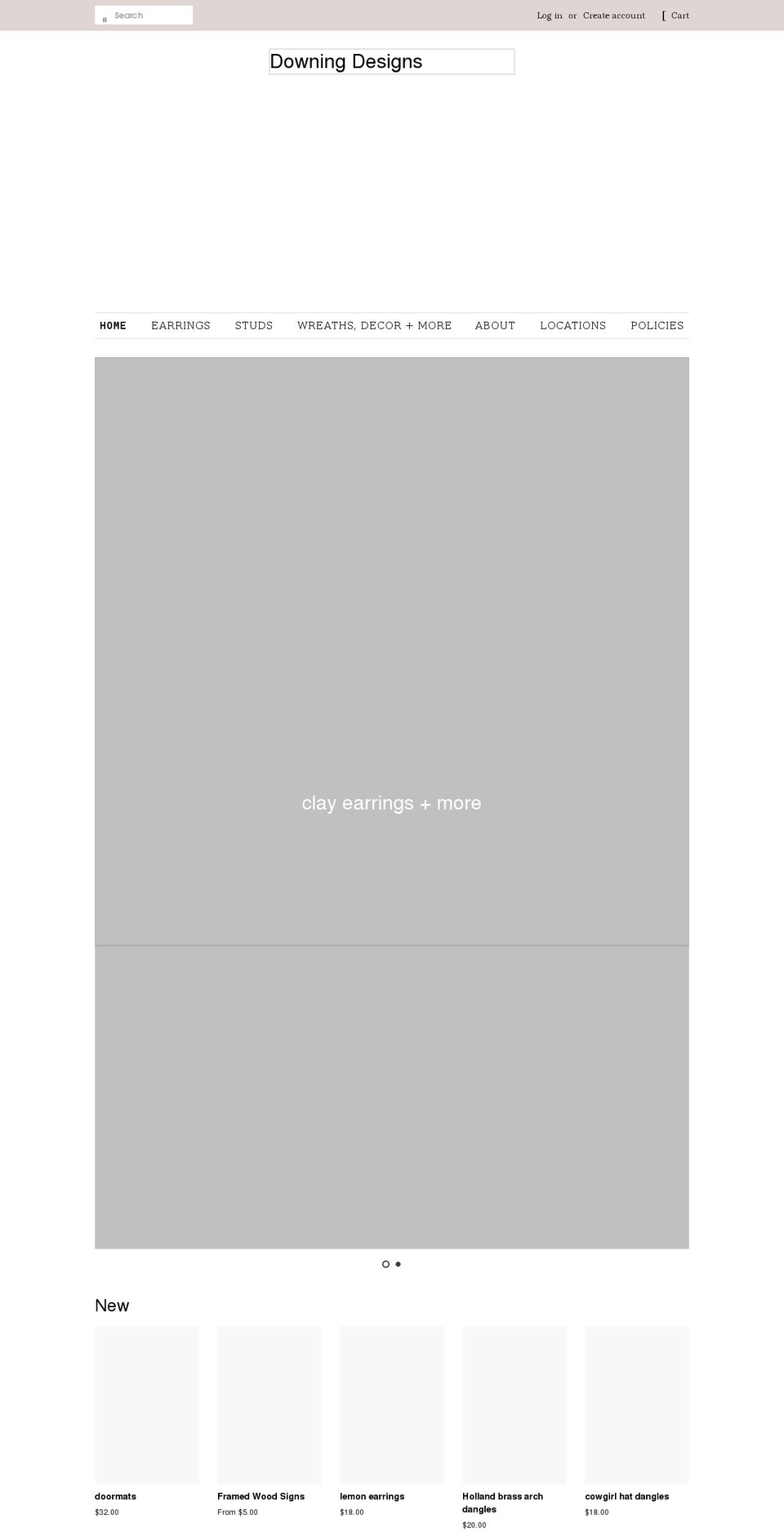 shopdowningdesigns.com shopify website screenshot