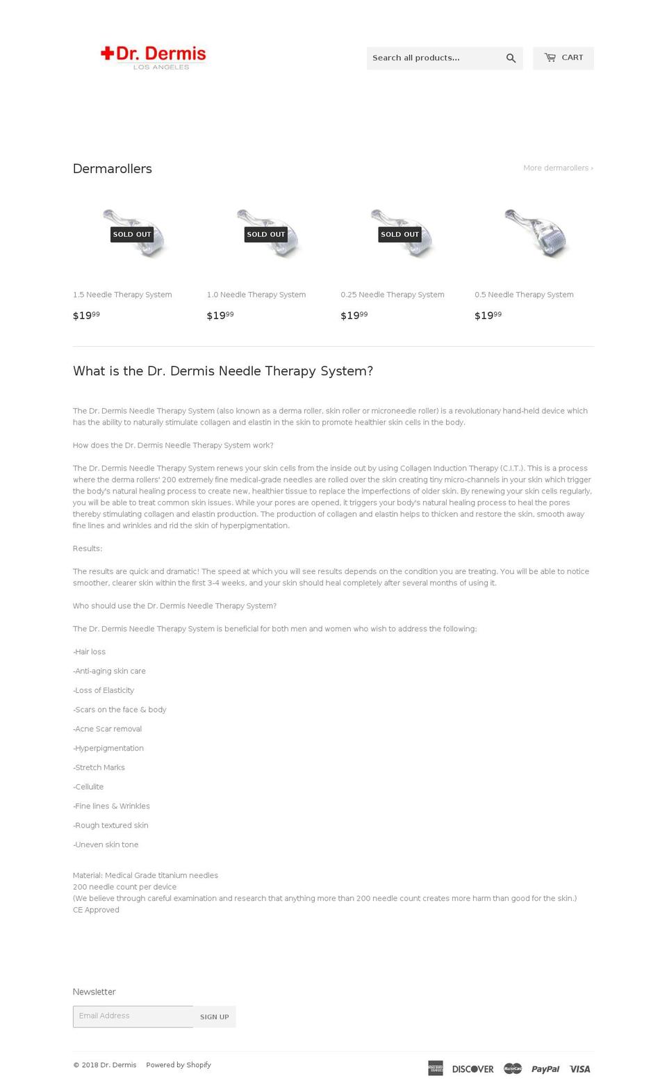 shopdrdermis.com — Shopify storefront screenshot