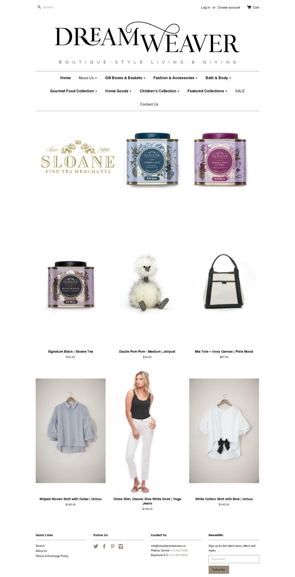 shopdreamweaver.com — Shopify storefront screenshot