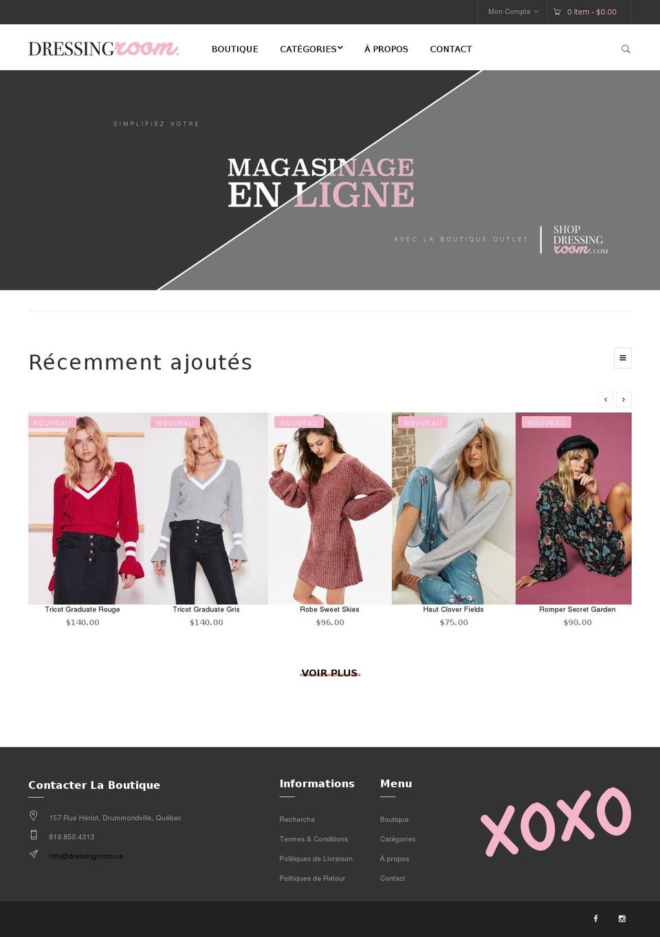 shopdressingroom.com shopify website screenshot