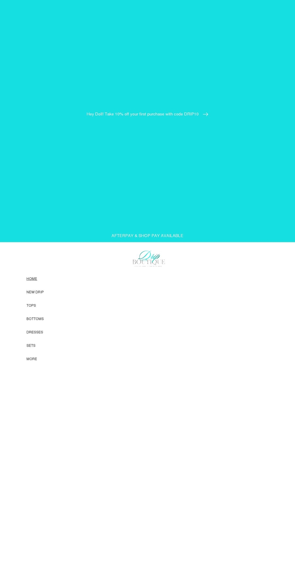 shopdripboutique.com shopify website screenshot