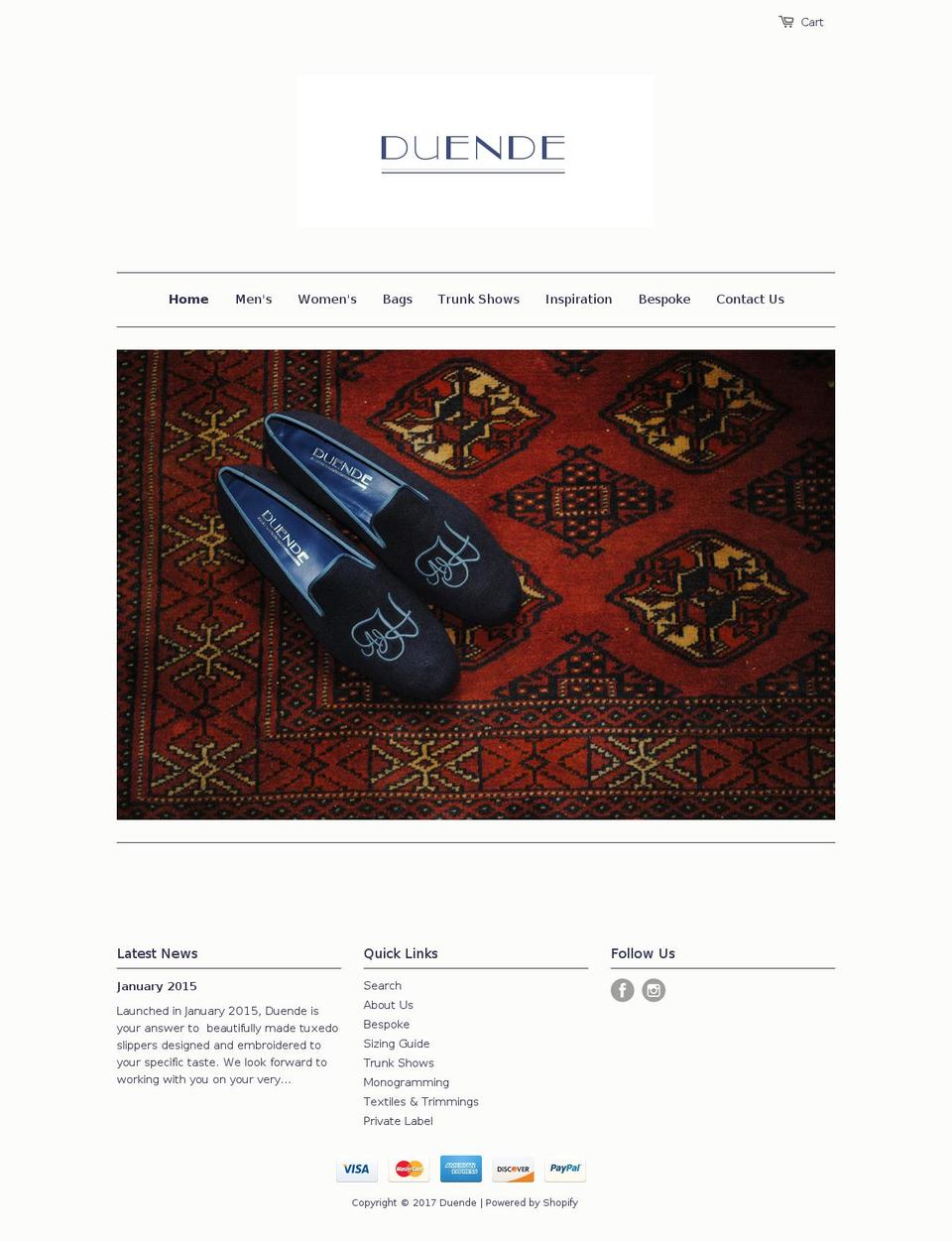 shopduende.com shopify website screenshot