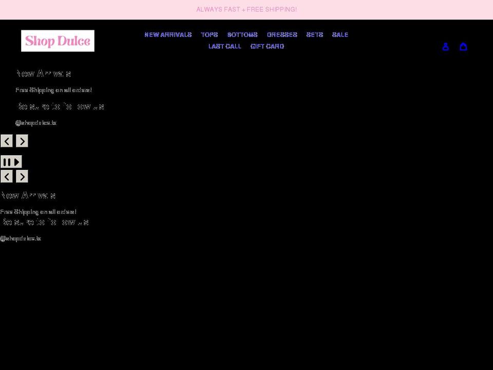 shopdulce.com shopify website screenshot