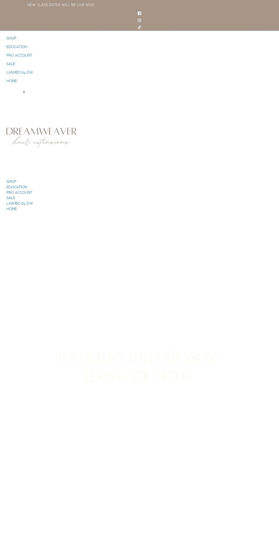 shopdwhairextensions.com shopify website screenshot