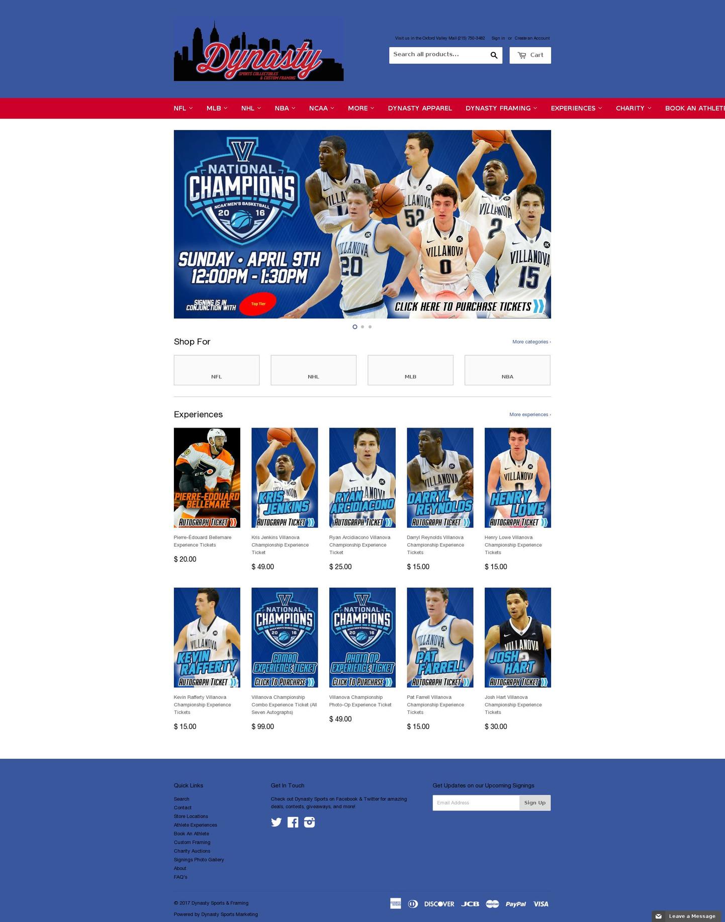 shopdynastysports.com shopify website screenshot
