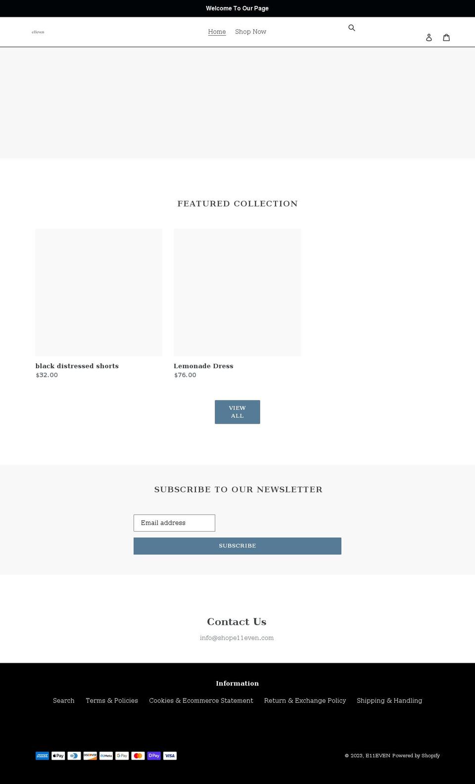 shope11even.com shopify website screenshot