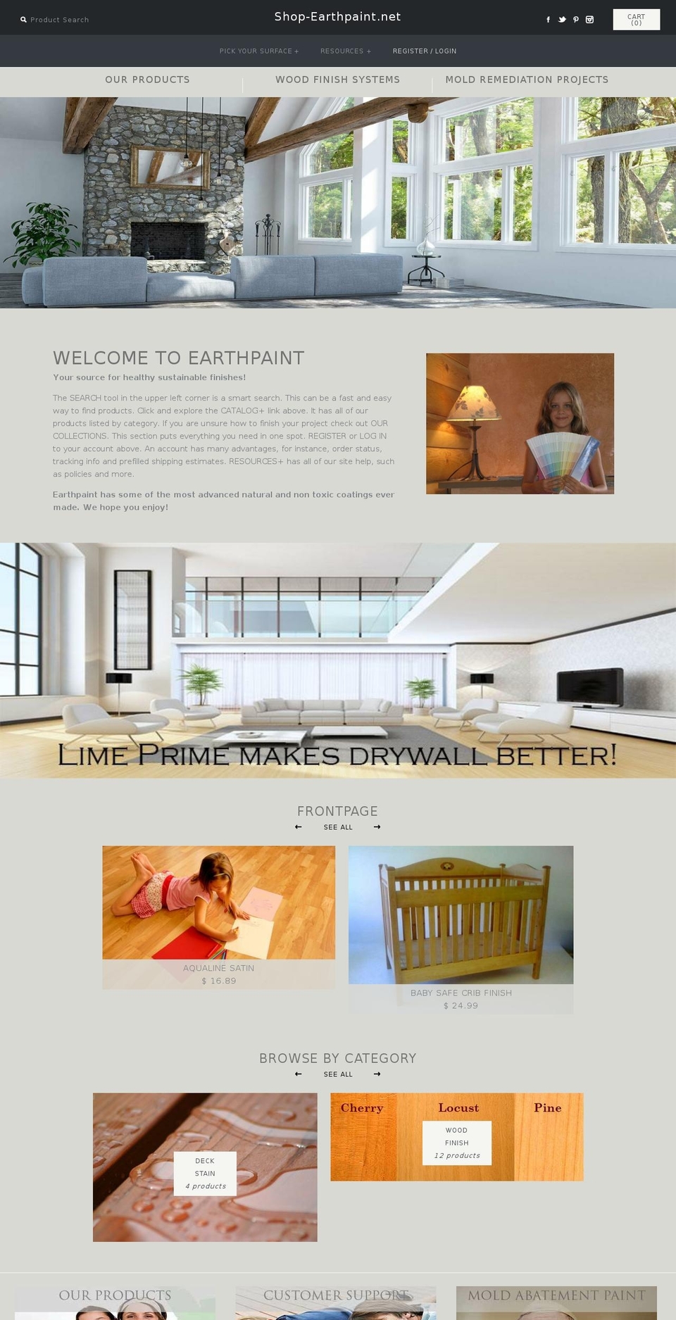 shopearthpaint.net shopify website screenshot