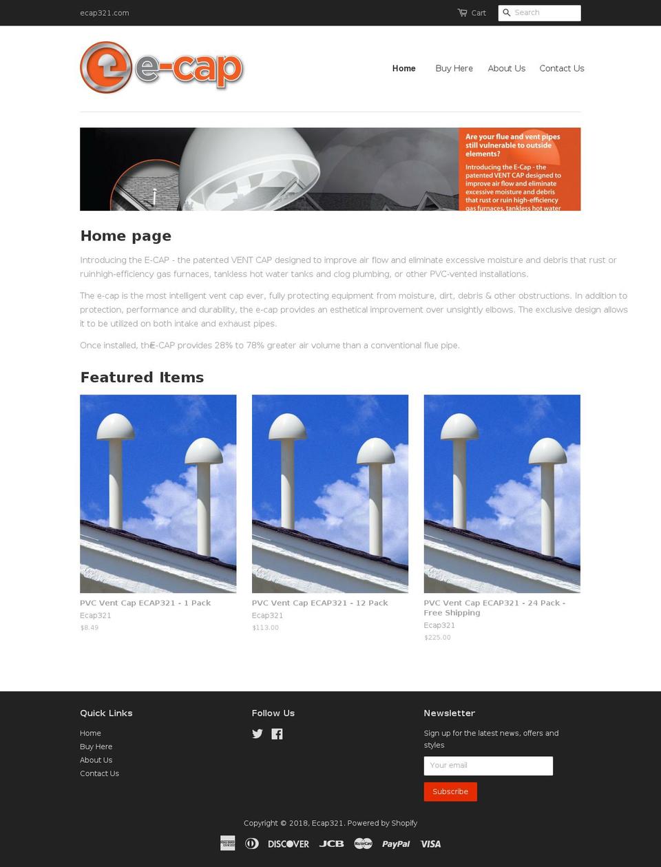 shopecap321.com shopify website screenshot