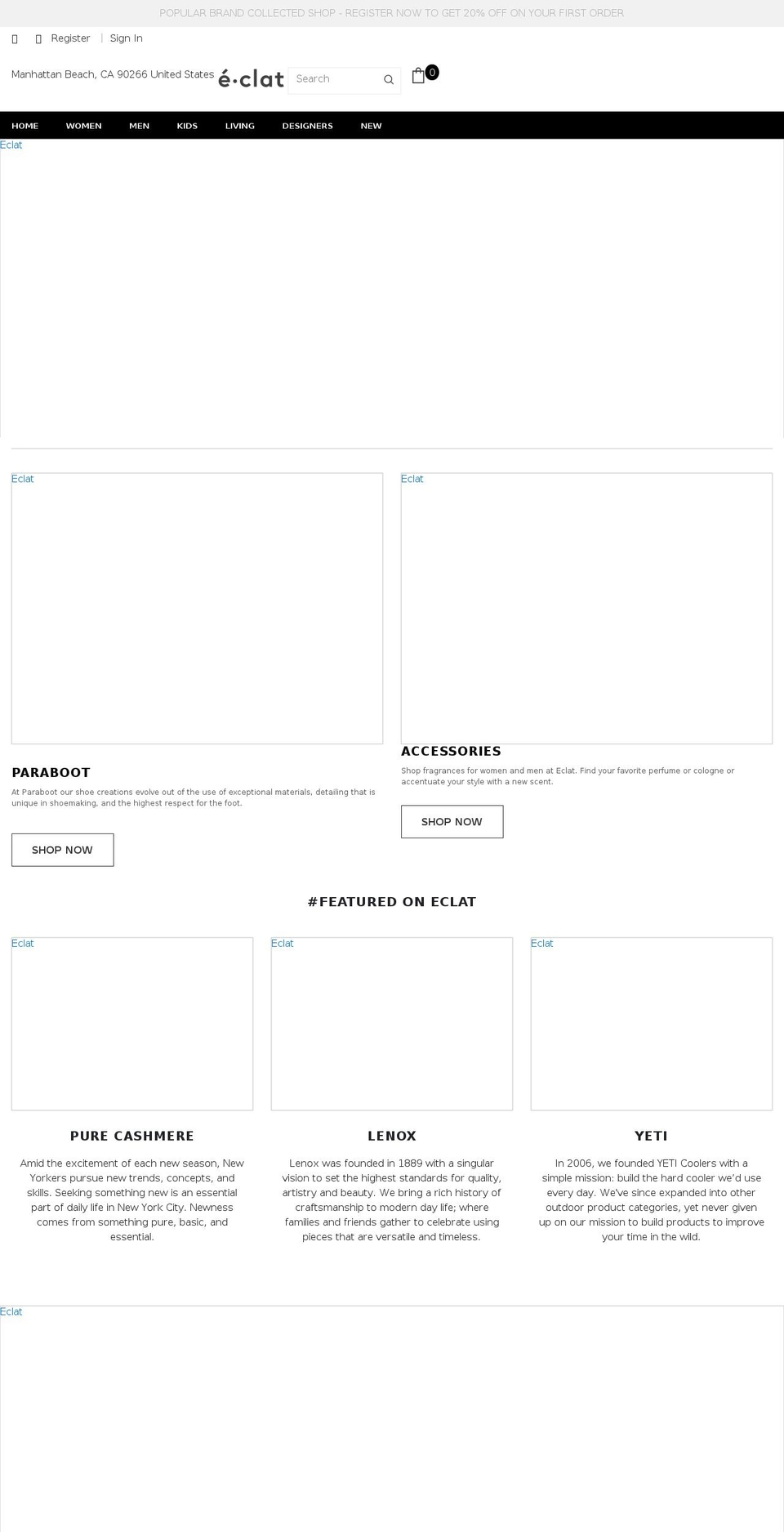 shopeclat.myshopify.com shopify website screenshot