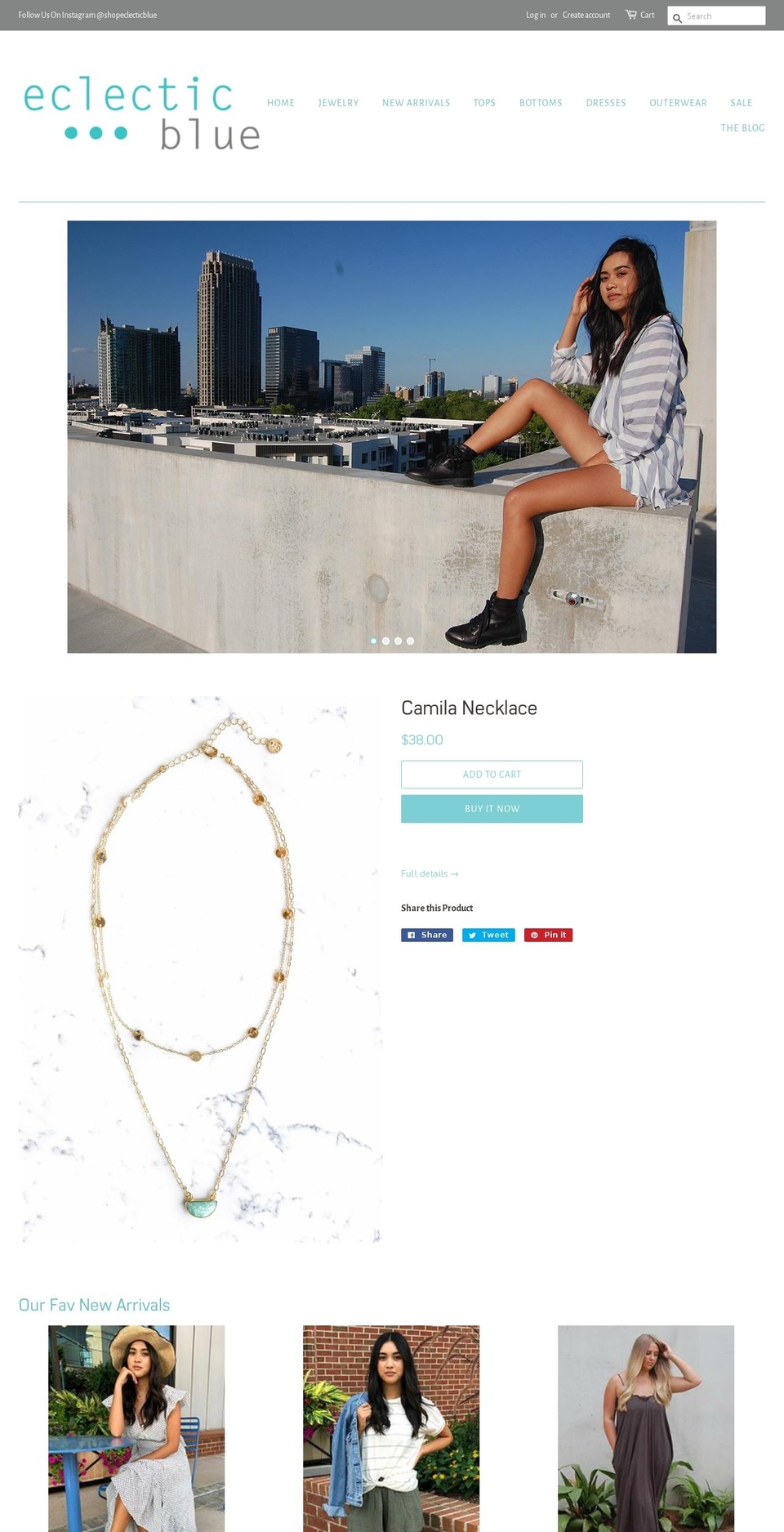 shopeclecticblue.com — Shopify storefront screenshot