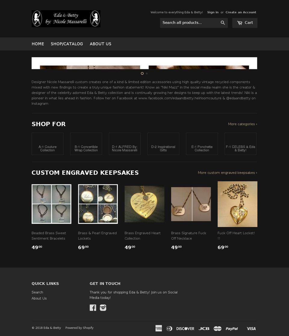 shopedaandbetty.com — Shopify storefront screenshot