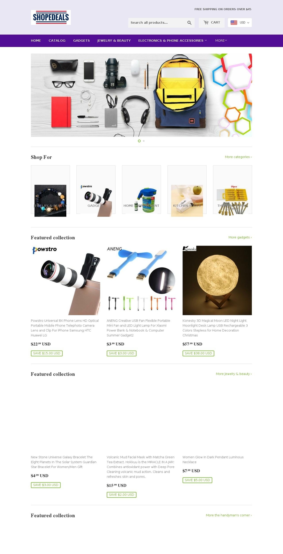 shopedeals.com — Shopify storefront screenshot