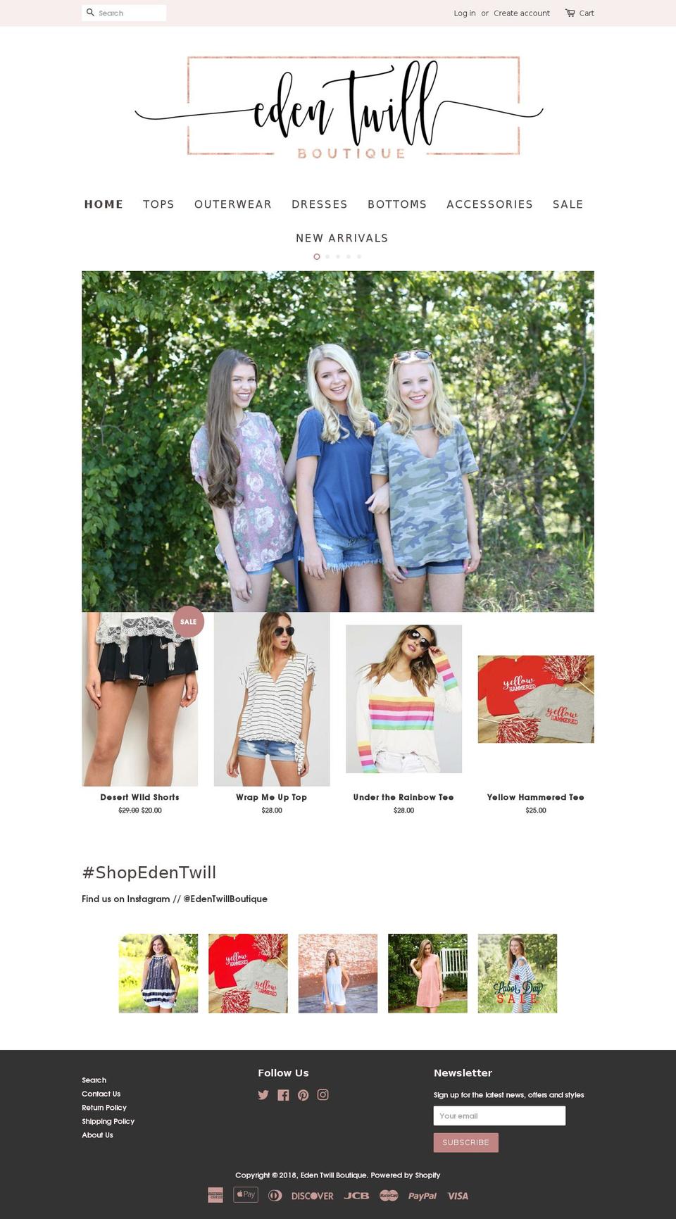 shopedentwill.com — Shopify storefront screenshot