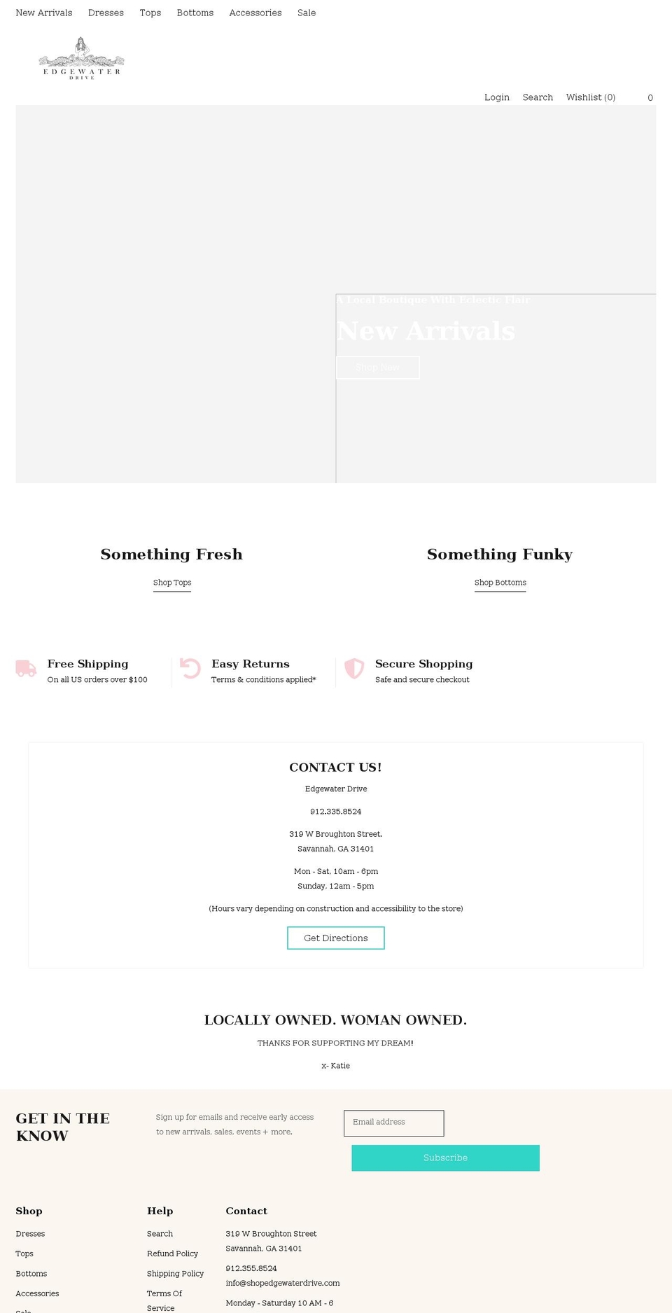 shopedgewaterdrive.com shopify website screenshot