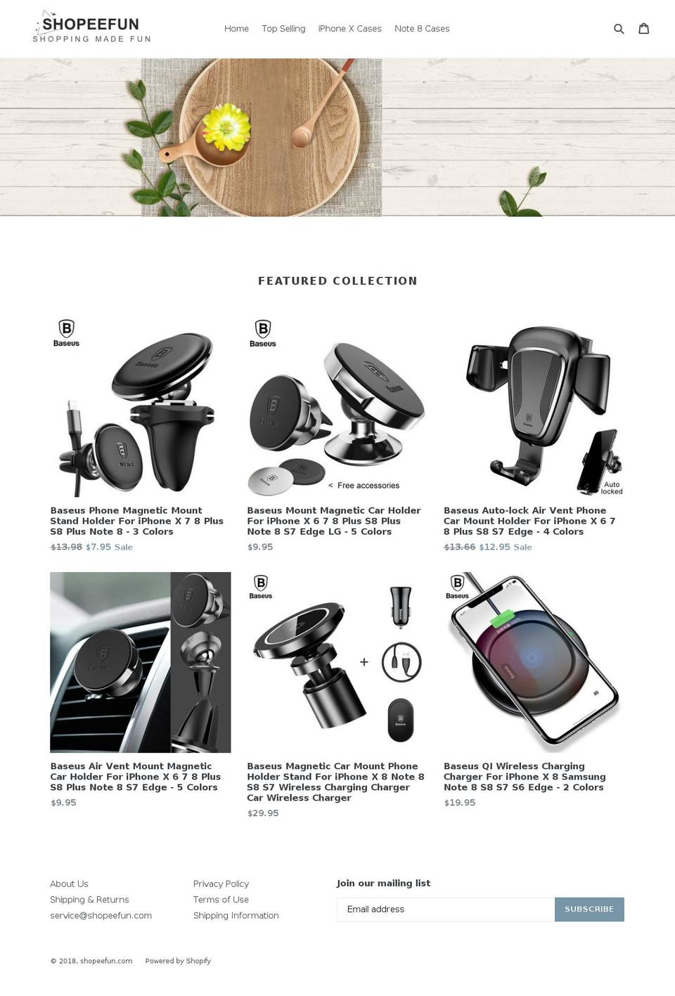shopeefun.com shopify website screenshot