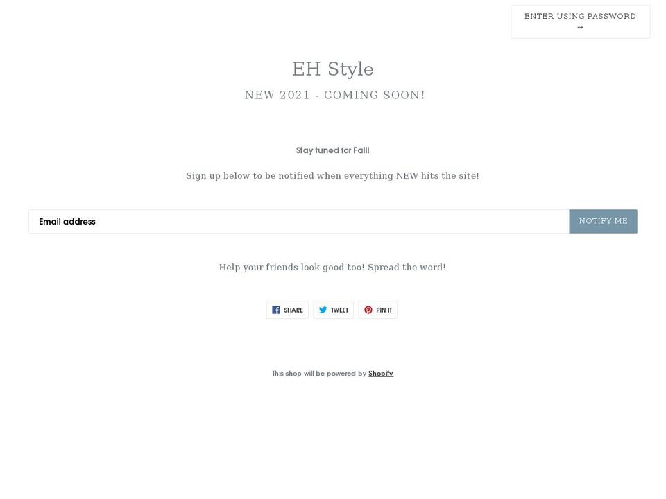 shopehstyle.com — Shopify storefront screenshot