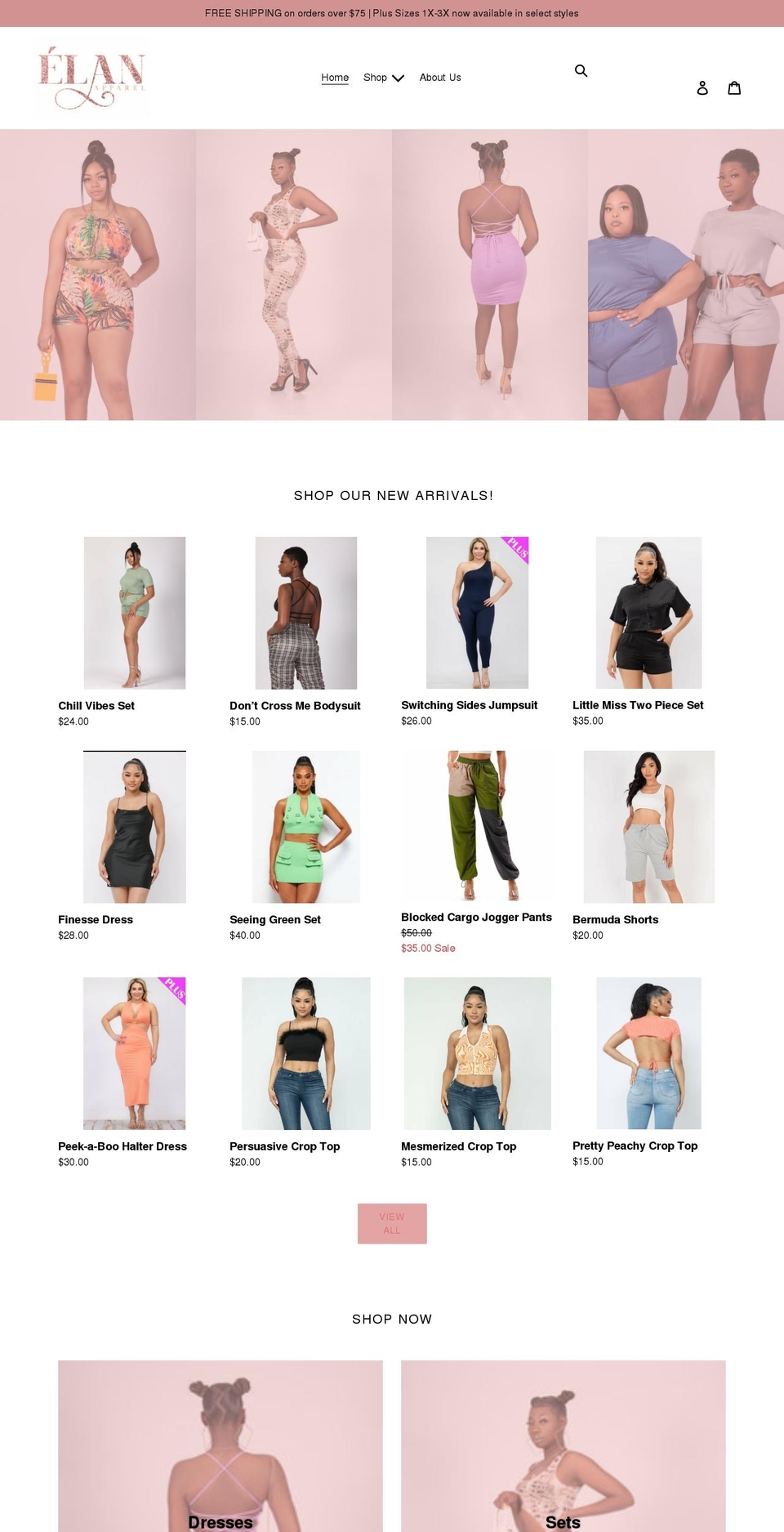 shopelanapparel.com shopify website screenshot