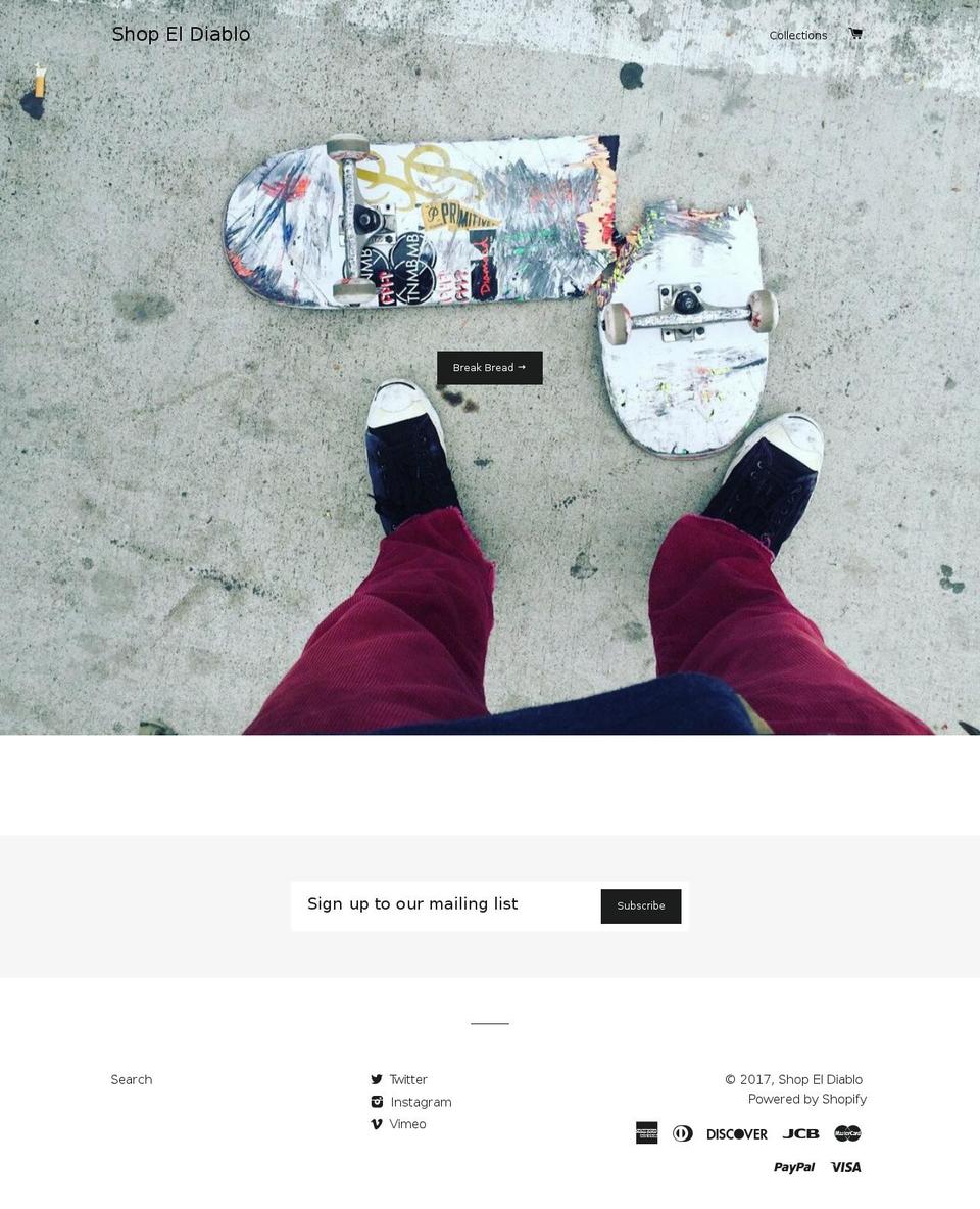 shopeldiablo.com shopify website screenshot