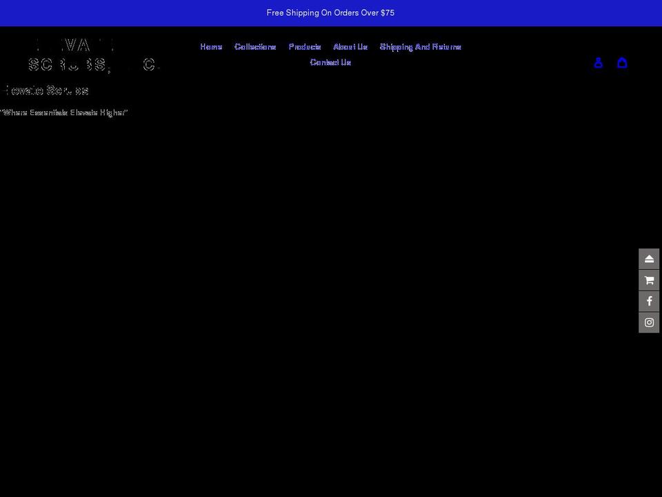 shopelevatescrubs.com shopify website screenshot