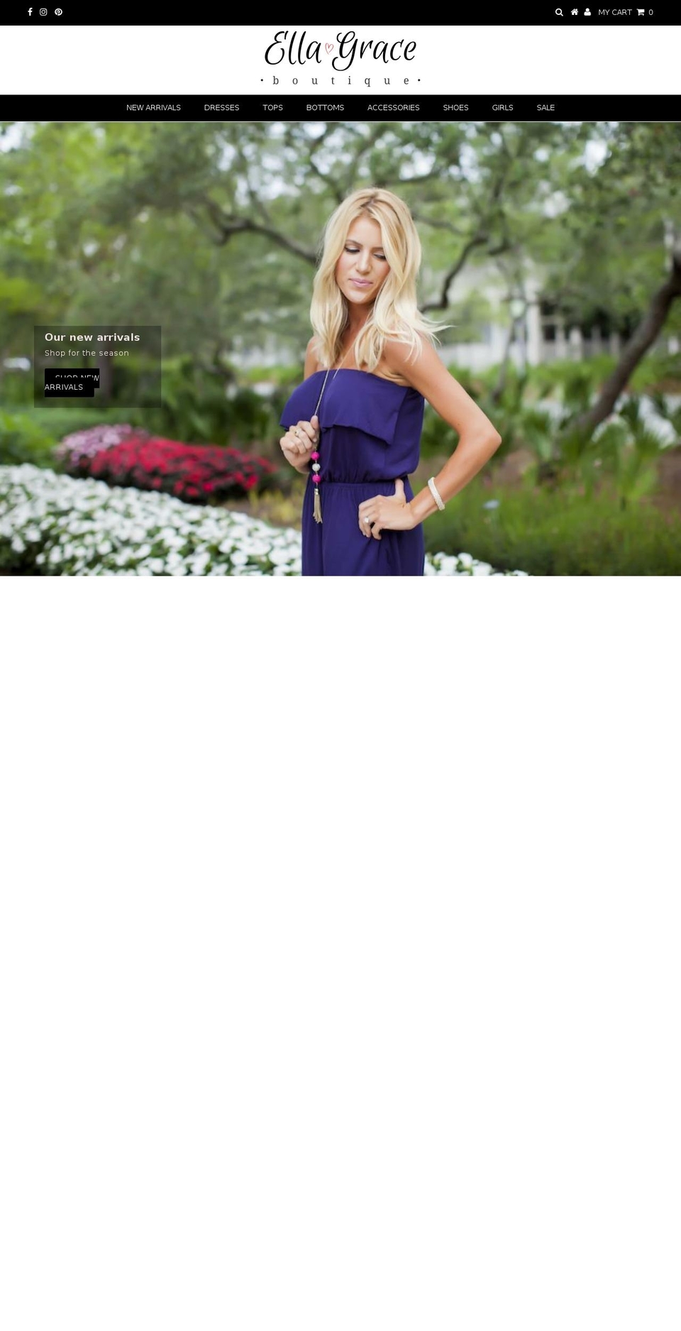 shopellagrace.com — Shopify storefront screenshot