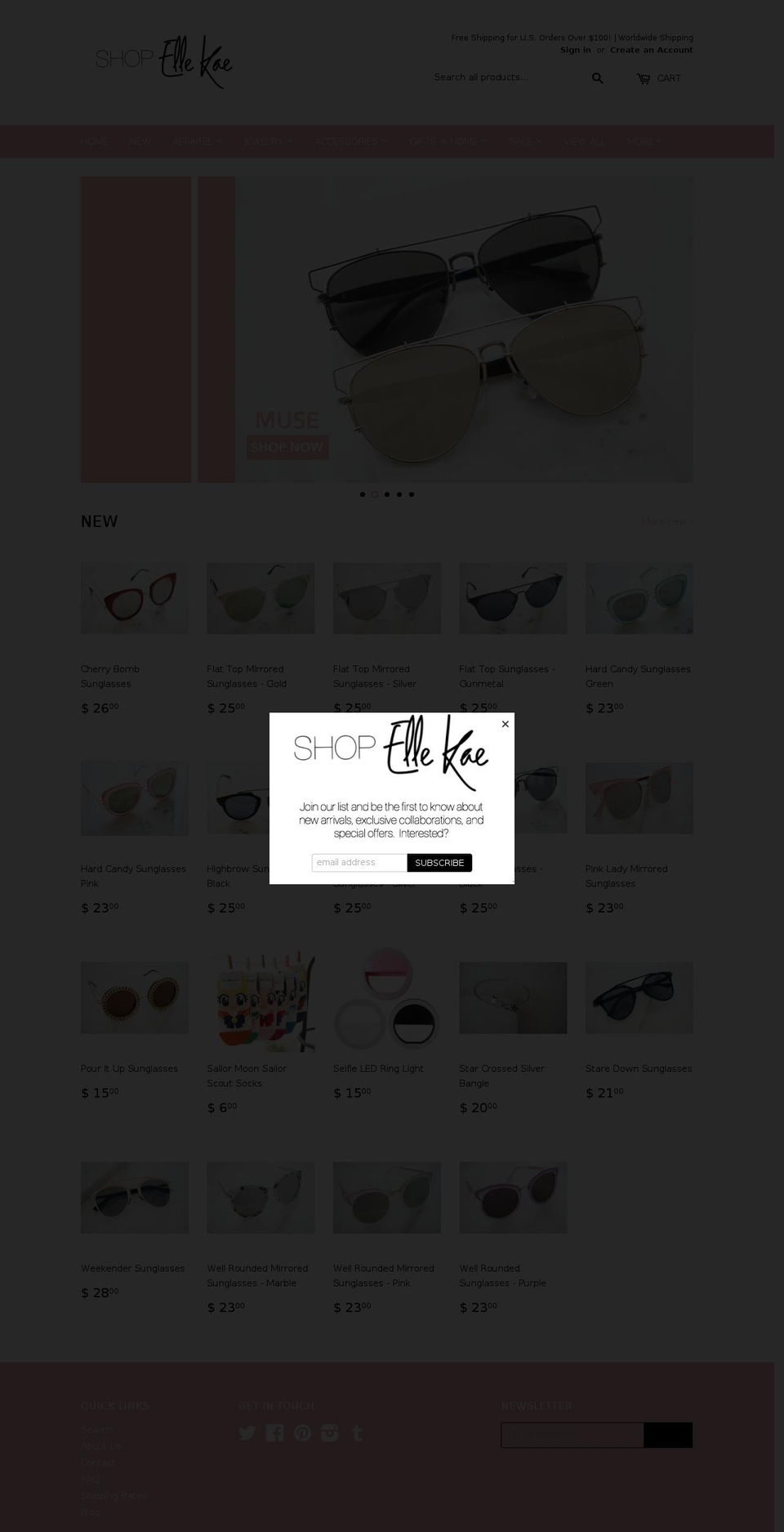 shopellekae.com shopify website screenshot