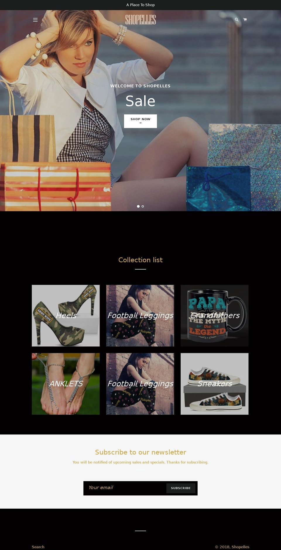 shopelles.com — Shopify storefront screenshot
