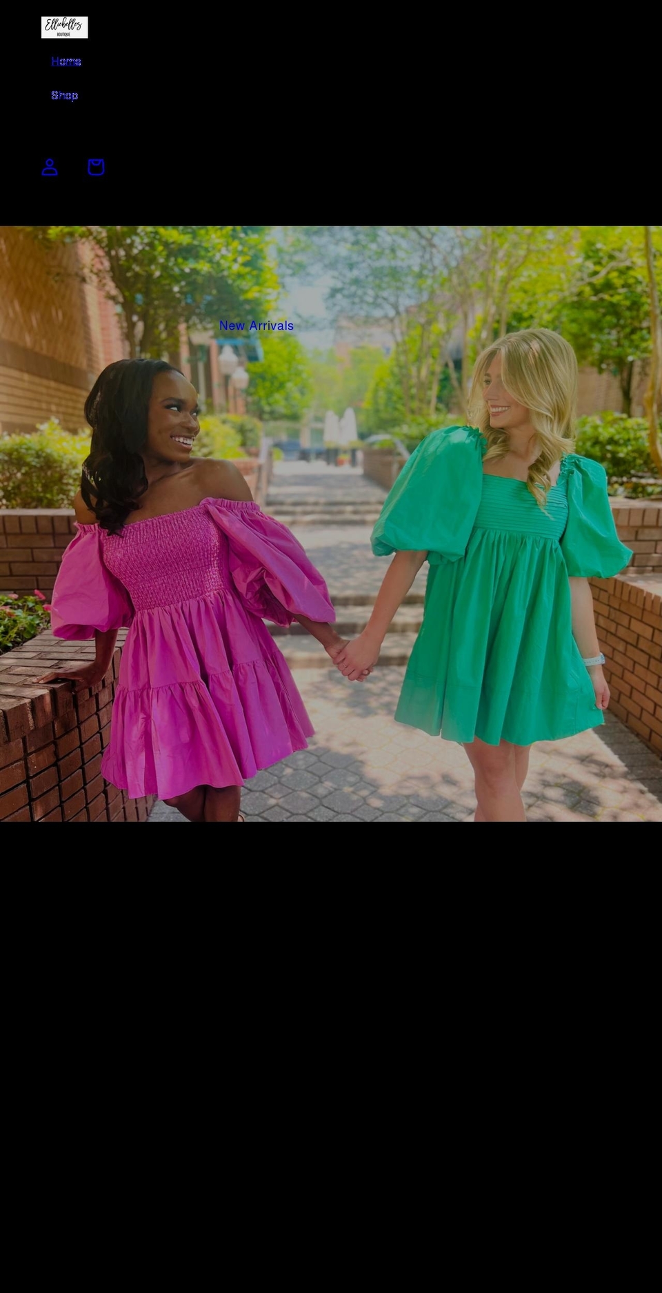 shopelliebelles.com shopify website screenshot