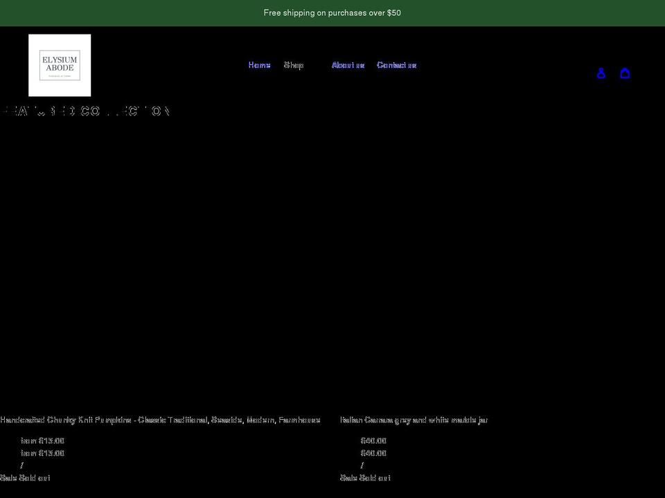 shopelysiumabode.com shopify website screenshot