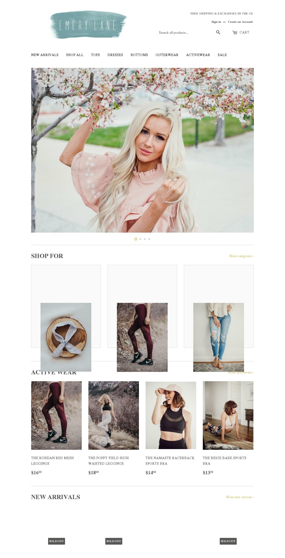 shopemerylane.com — Shopify storefront screenshot