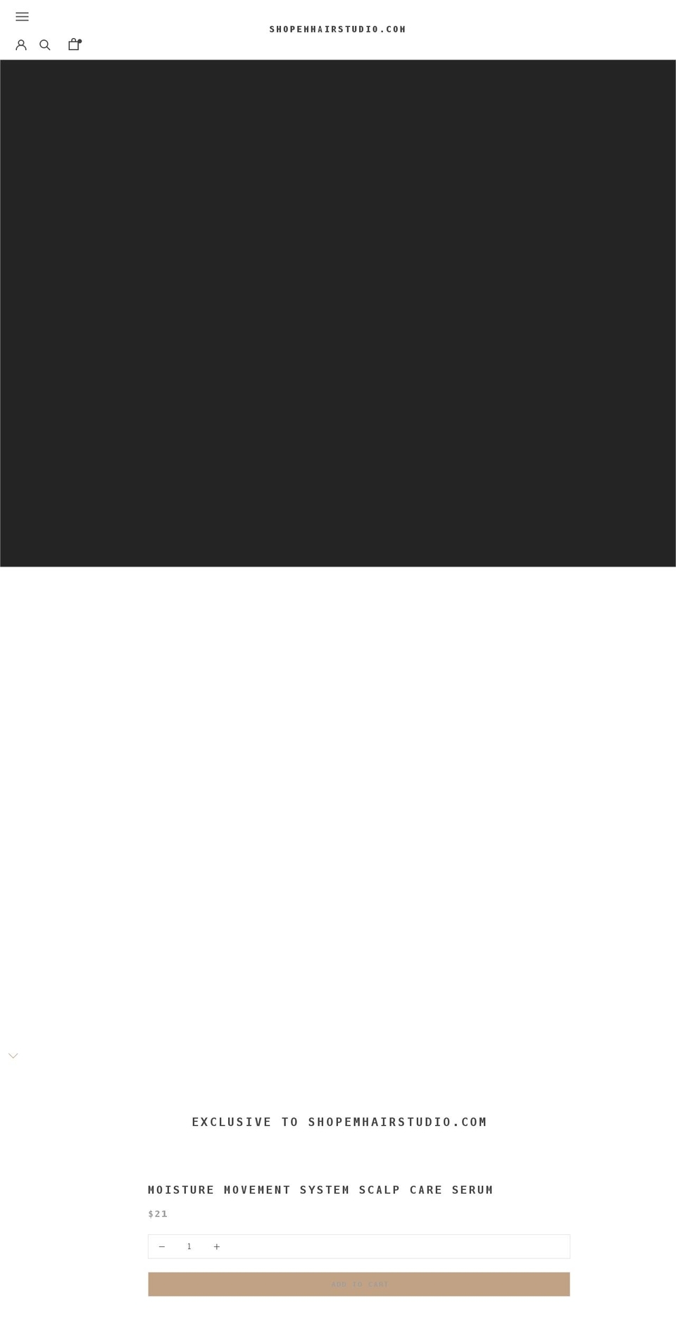 shopemhairstudio.com shopify website screenshot