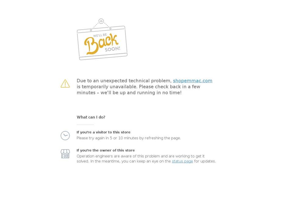 shopemmac.com shopify website screenshot