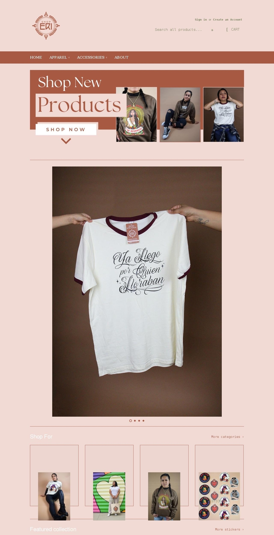 shopericlothing.com shopify website screenshot