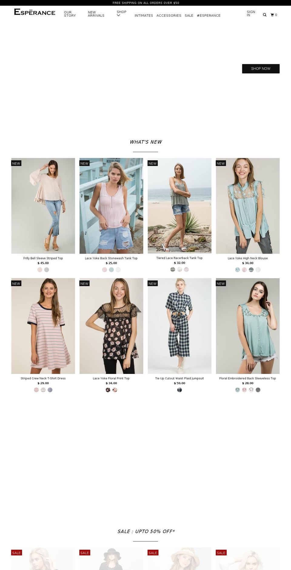 shopesperance.com — Shopify storefront screenshot