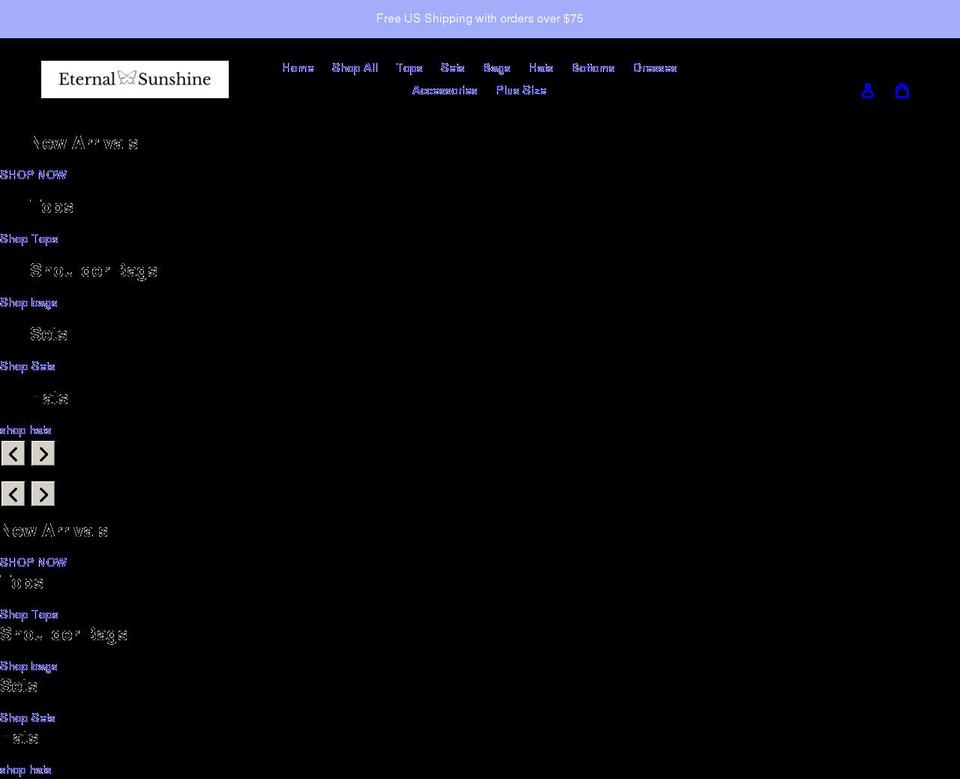 shopeternalsunshine.com shopify website screenshot