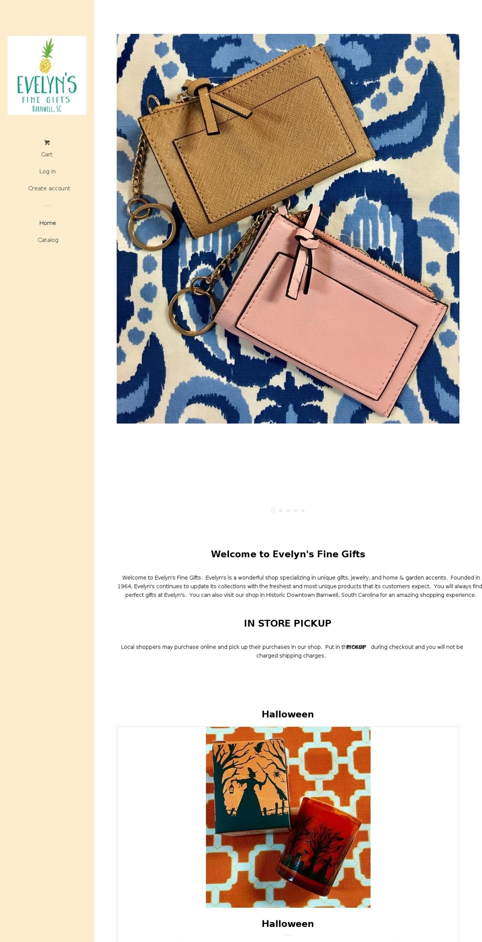 shopevelynsgifts.com — Shopify storefront screenshot