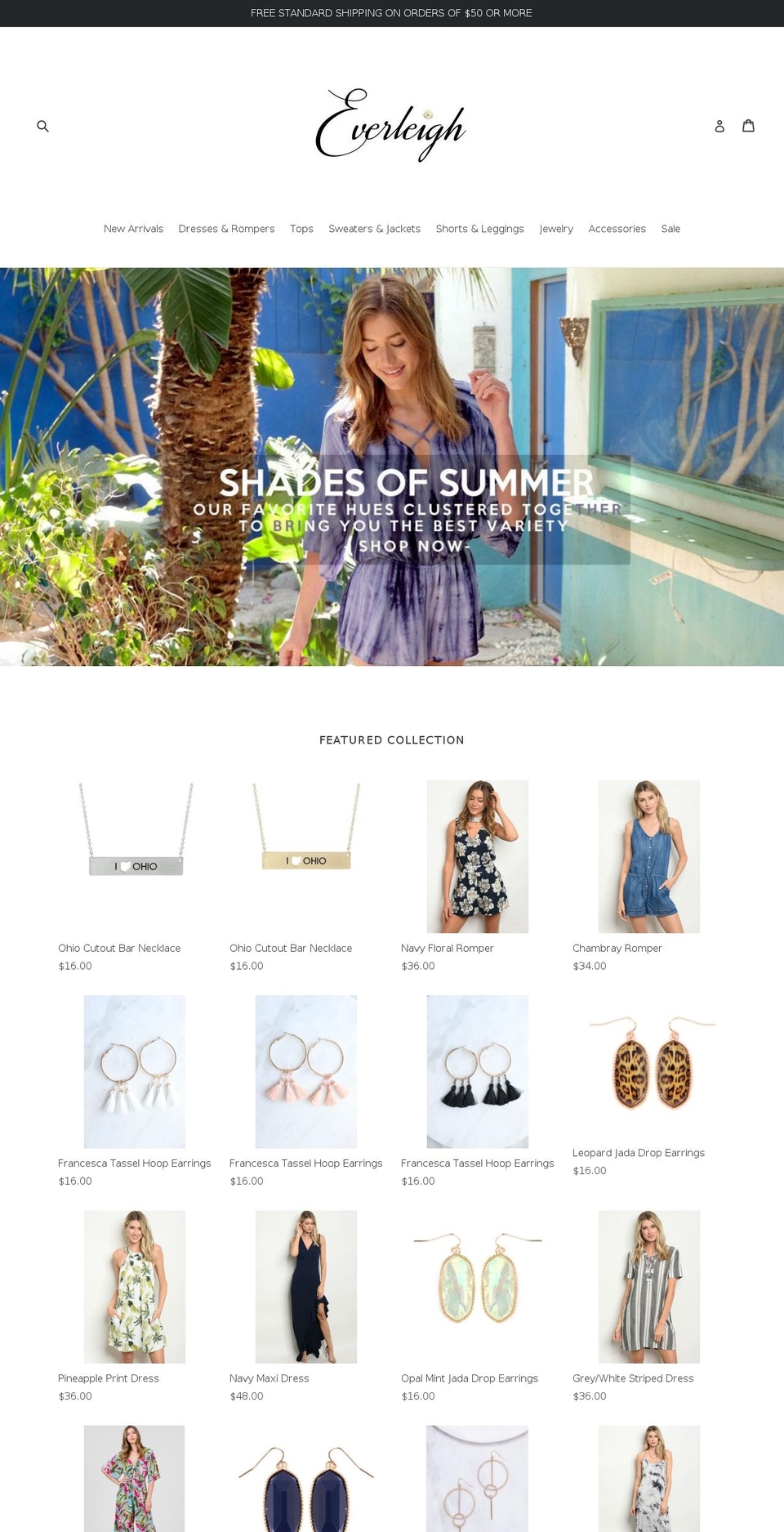 shopeverleigh.com — Shopify storefront screenshot