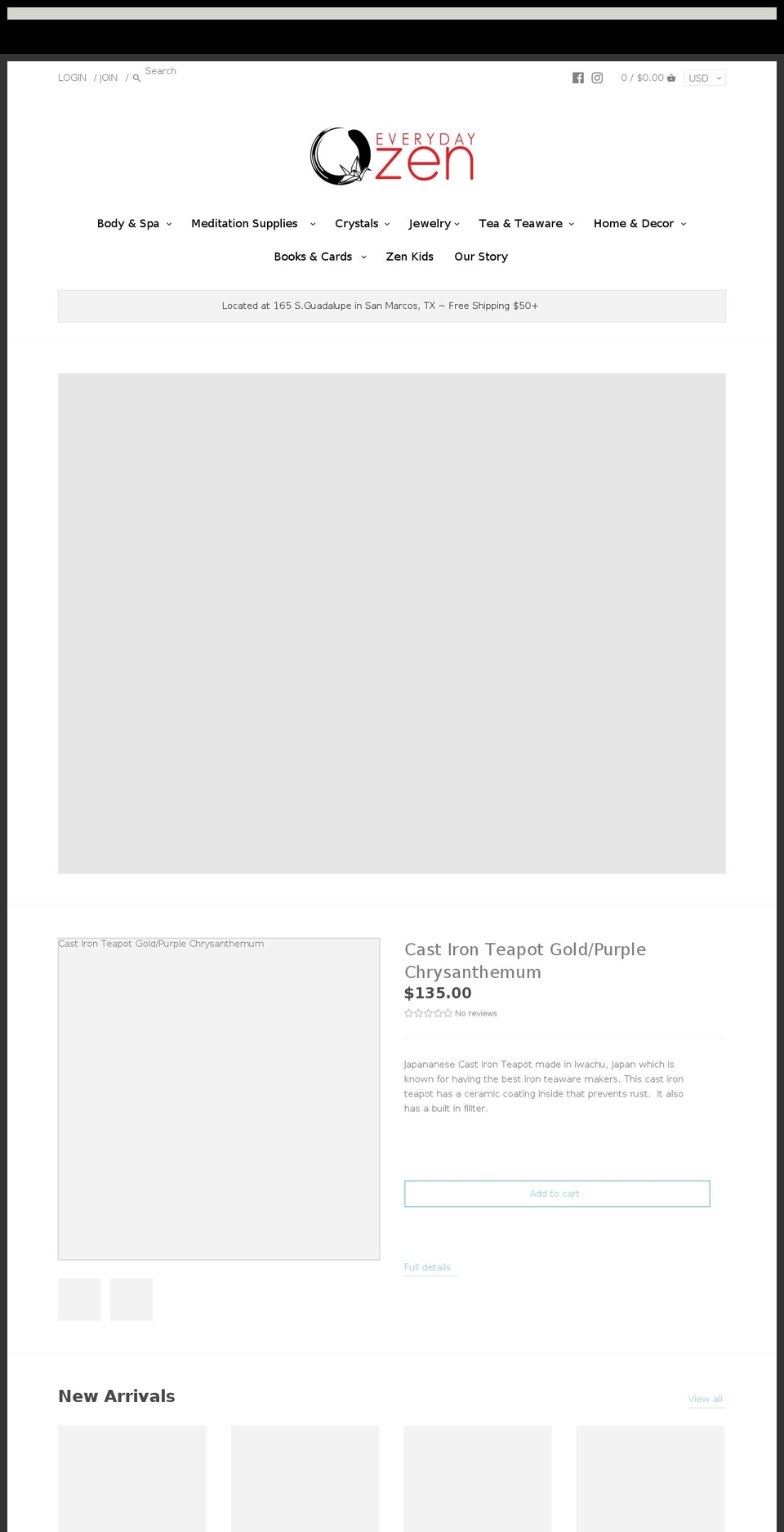 shopeverydayzen.com shopify website screenshot